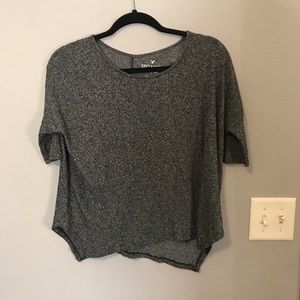 Quarter sleeve white and black shirt